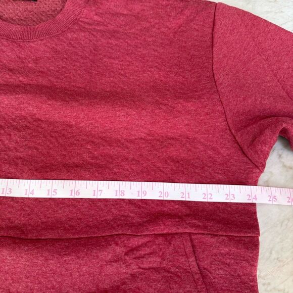 Lunya Lahgo Restore Double Face Crew Neck Sweater Maroon Mens size XL New - Picture 4 of 6